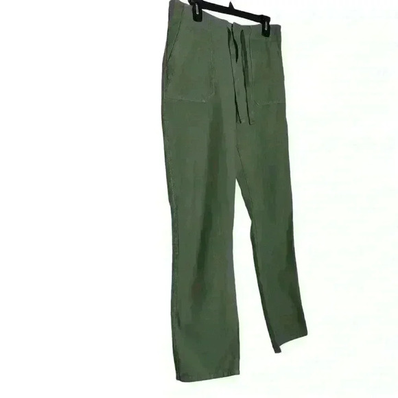 J. Crew cypress green Tie Waist relaxed casual comfy camp pants size Medium - Picture 3 of 16